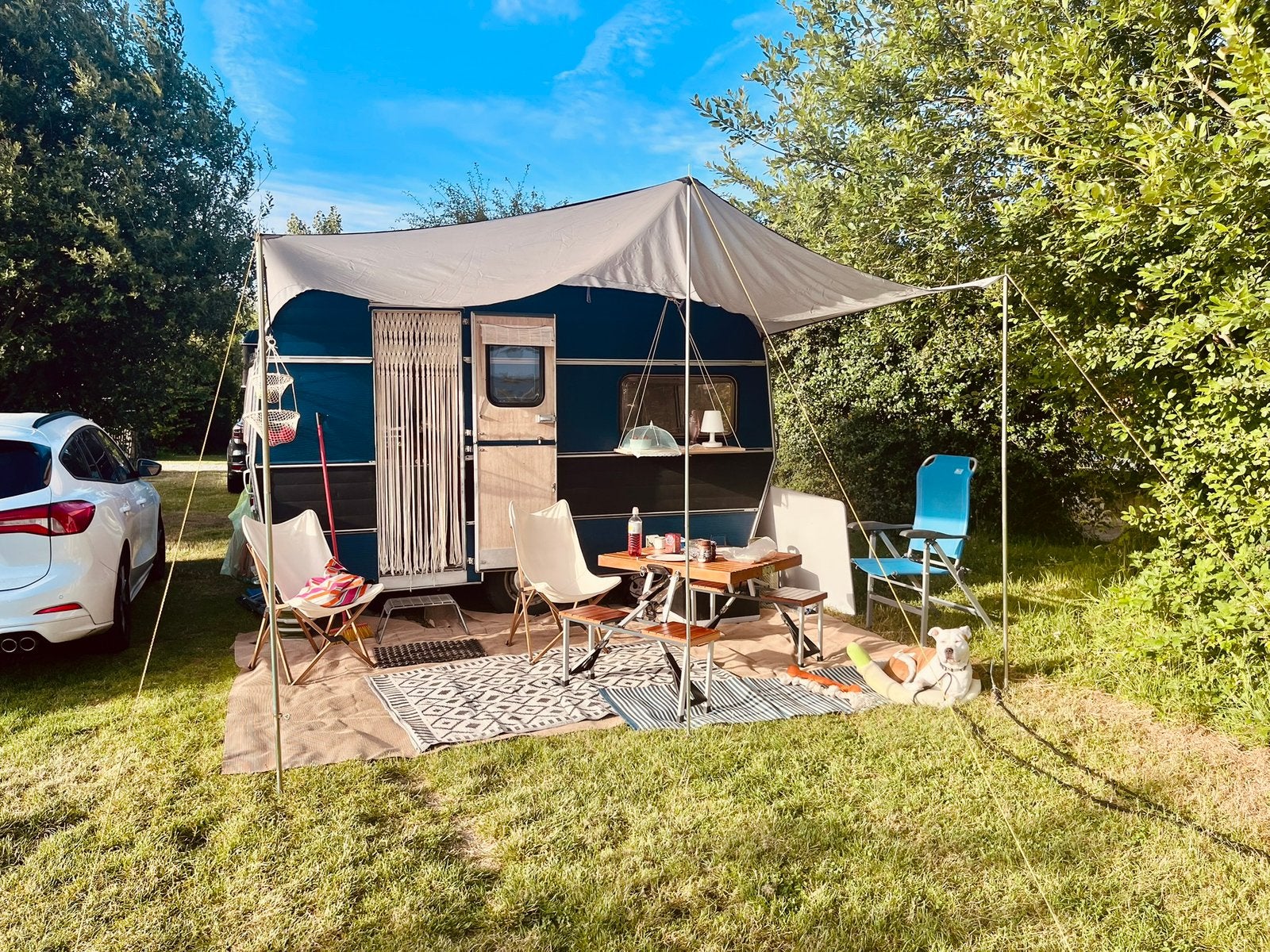 Unieke retro caravan uit 1978, Caravans en Kamperen, Rondzit, Particulier, Luifel, 500 - 750 kg