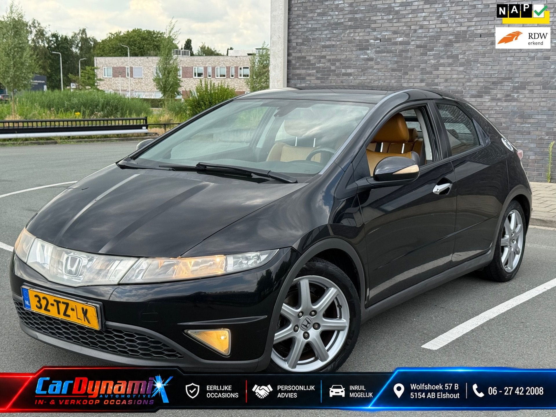 Honda Civic 1.8 Sport | Leder | Recent Onderhoud | Sportief, Voorwielaandrijving, 15 km/l, Gebruikt, 4 cilinders