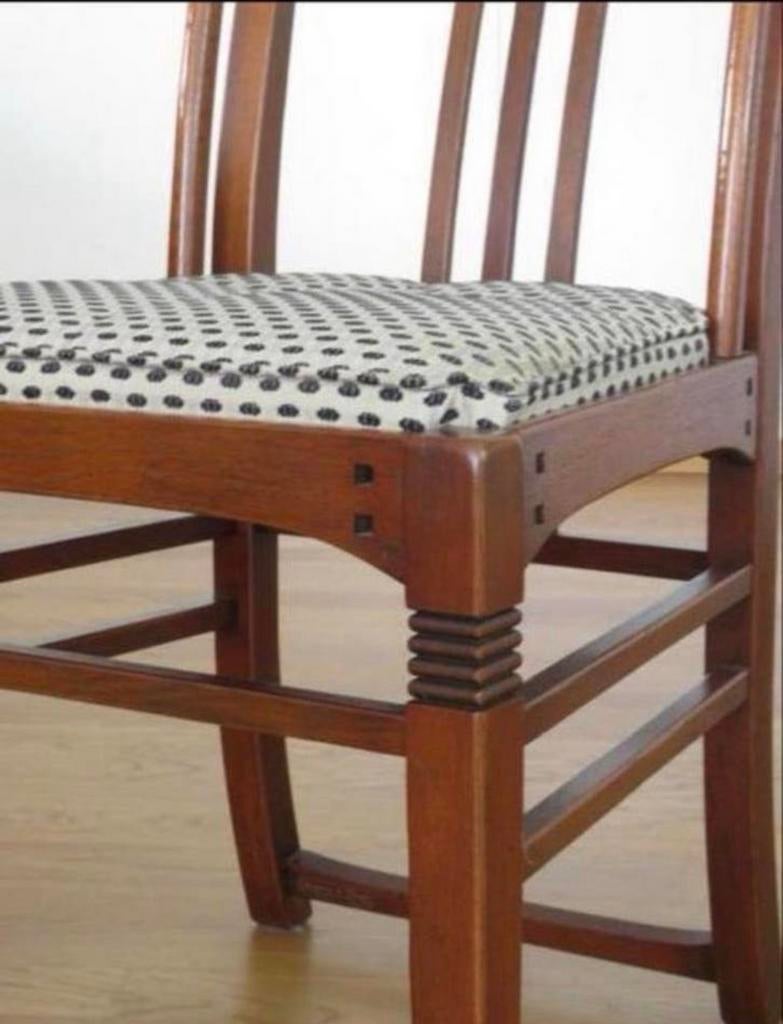 Schuitema eetkamer set - tafel en stoelen, Ophalen, Gebruikt, 4 tot 6 stoelen