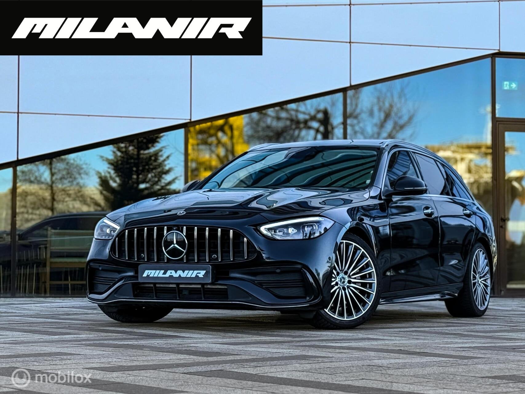 Mercedes C-klasse Estate 220d AMG Line|Pano|Memory|Burmester, Auto's, Achterwielaandrijving, Zwart, Diesel, Automatische klimaatregeling