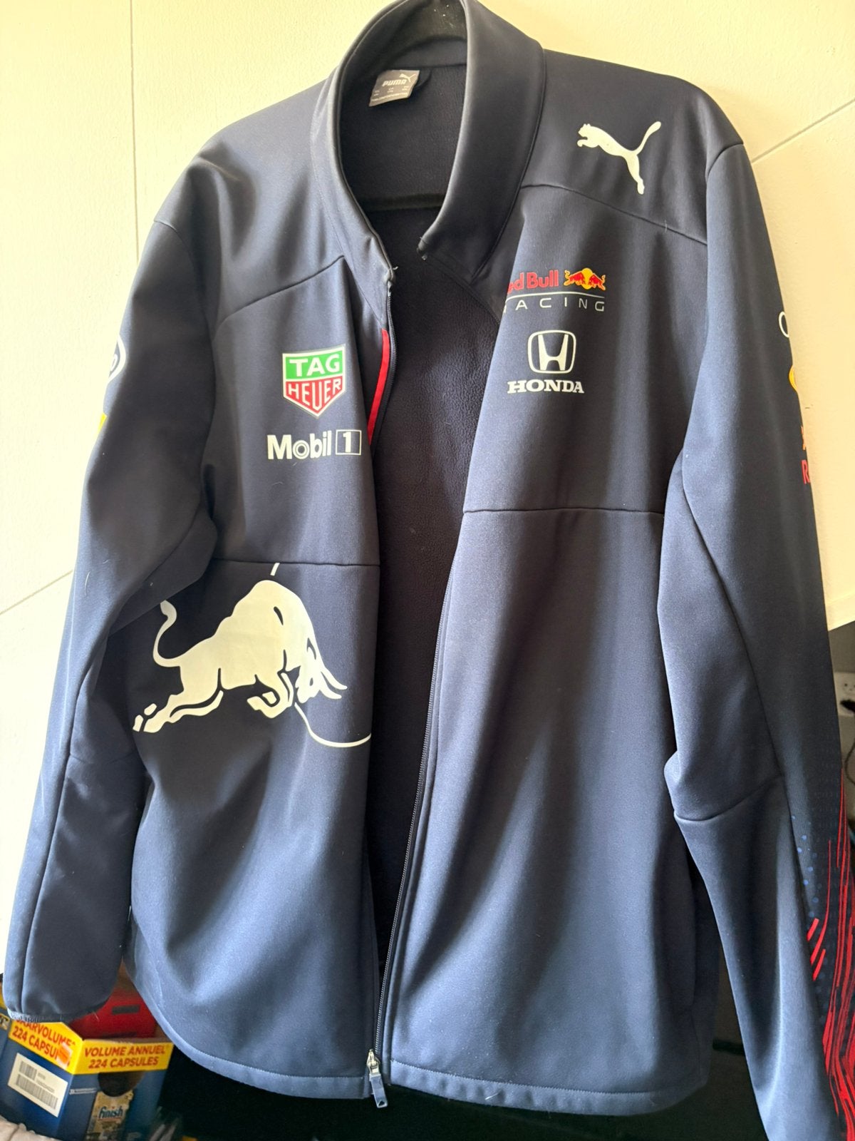 Puma Red Bull Racing Honda Softshell Jas XXL, Ophalen of Verzenden, Gedragen, Maat 56/58 (XL), Blauw