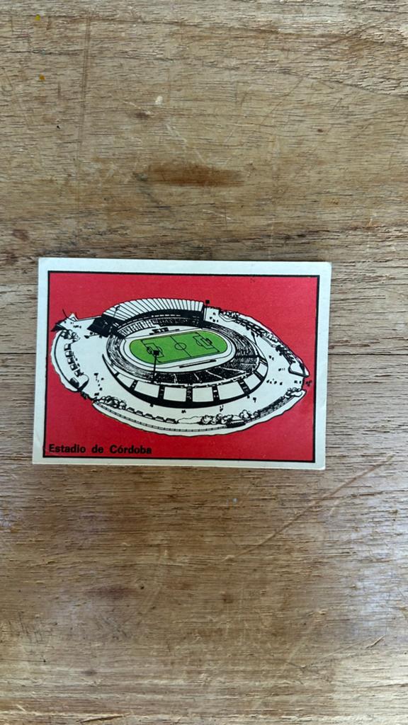 Panini Argentina 78 plaatje Estadio de Cordoba WK 78, Verzenden, Zo goed als nieuw, Sticker