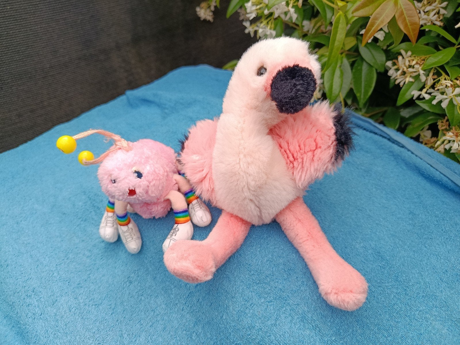 Roze Flamingo en Roze Rups Knuffels, Ophalen