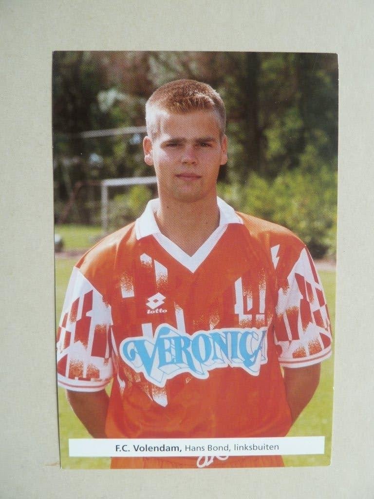 Spelerskaart. Hans.Bond. Volendam. 1993/1994, Ophalen of Verzenden, Zo goed als nieuw, Overige binnenlandse clubs, Spelerskaart