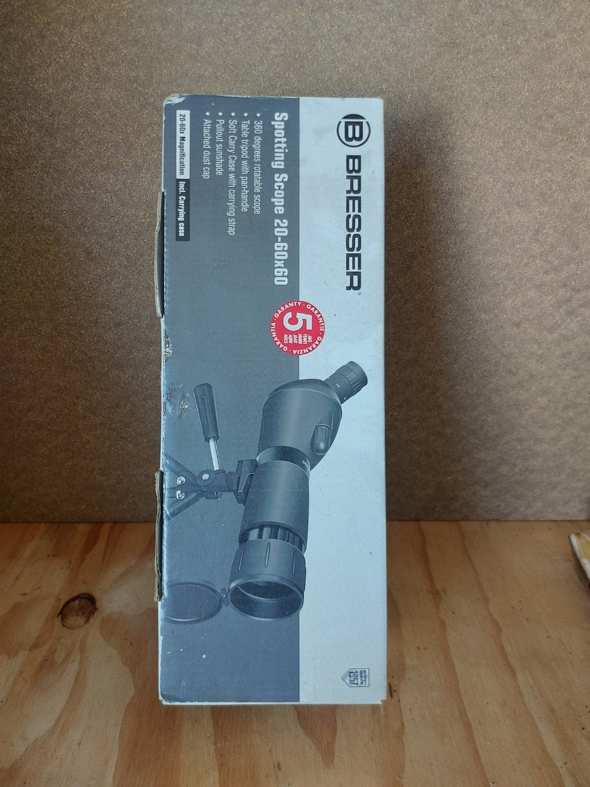 Bresser Spotting Scope 20-60x60 met Statief en Draagtas, Lenzentelescoop (refractor), 80 tot 200 mm, Met statief, Ophalen of Verzenden
