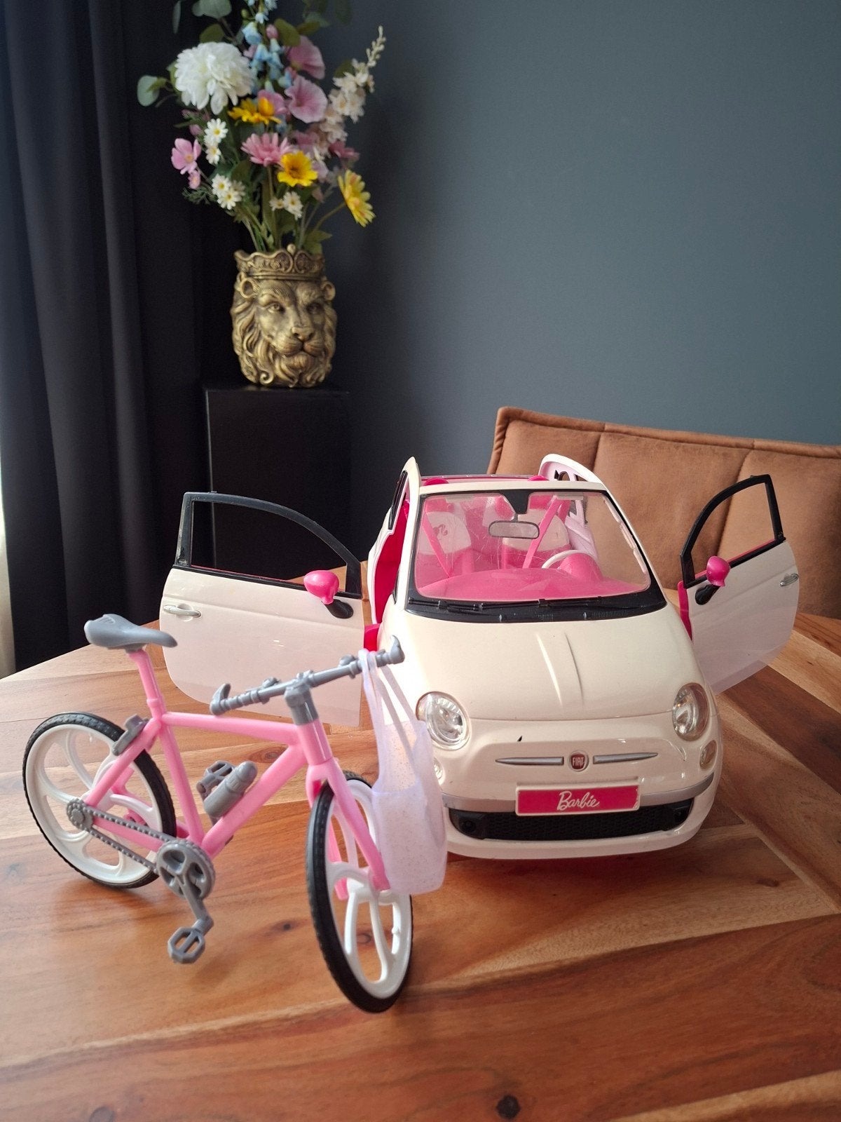 Barbie Fiat 500 en fiets, Ophalen, Gebruikt