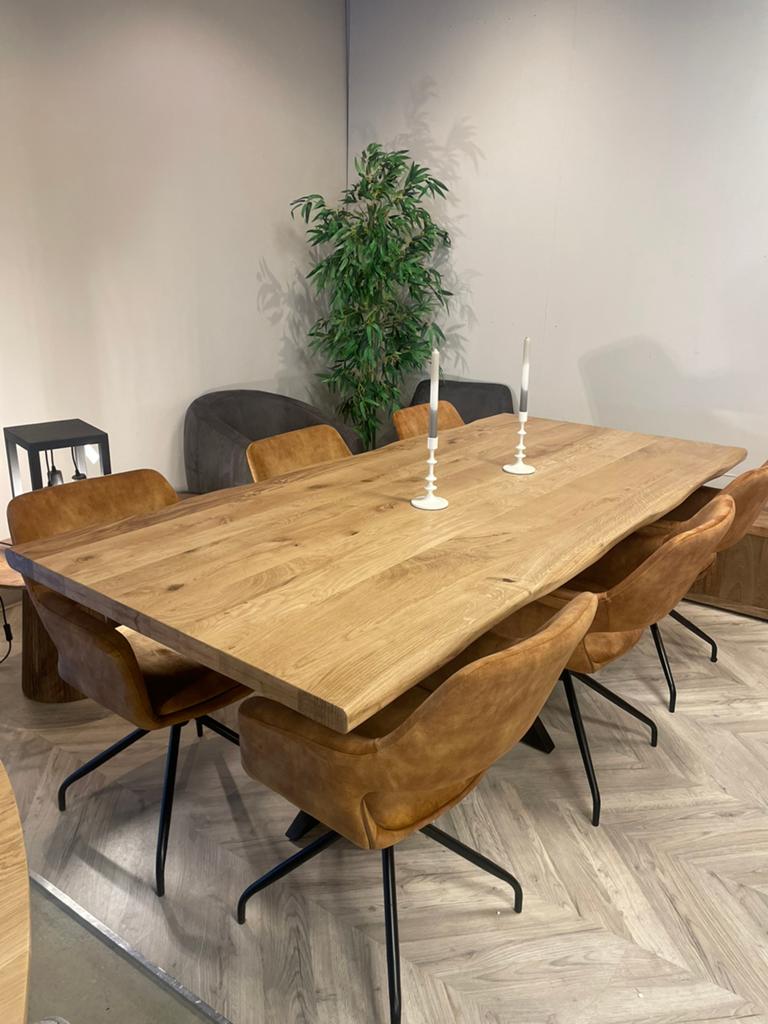 LEEGVERKOOP BOOMSTAM EIKEN OP VOORRAAD INCLUSIEF SPINPOOT, Huis en Inrichting, Stoelen, Bruin, Nieuw, Ophalen of Verzenden, Modern