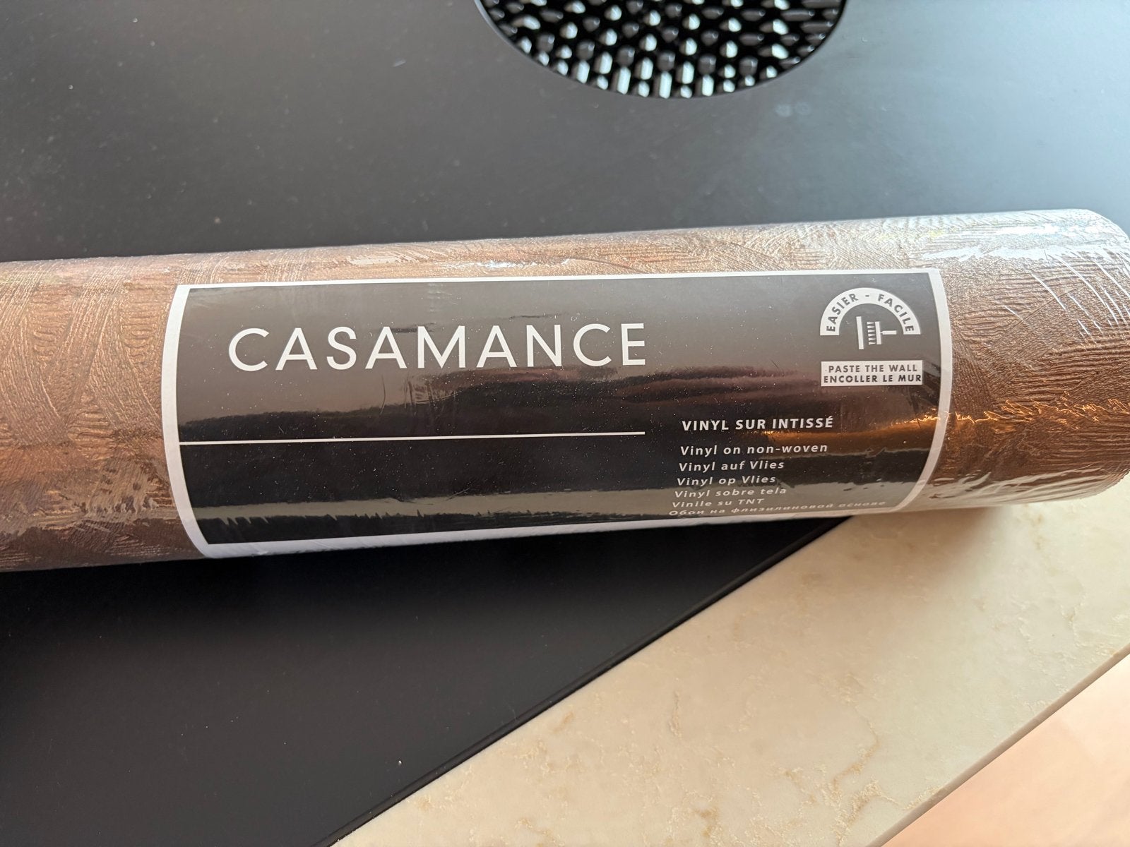 Casamance Textures Métalliques Auraria Behang (75792446), Bruin, Overige merken, Structuur, Modern
