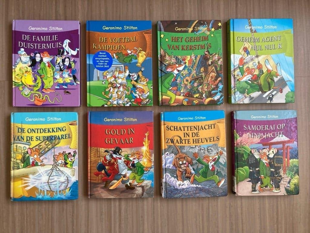 8 Geronimo Stilton boeken (ook los te koop), Gelezen, Ophalen of Verzenden, Fictie, De Wakkere Muis