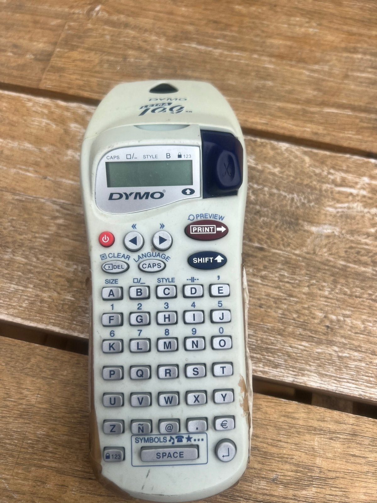 DYMO LETRA tag apparaat met 13 cartridges!, Ophalen of Verzenden, Gebruikt, Tape-label