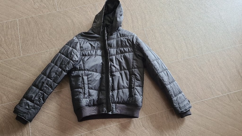 zwarte winterjas Hema maat L z.g.a.n., Zwart, Maat 42/44 (L), Ophalen of Verzenden, Zo goed als nieuw