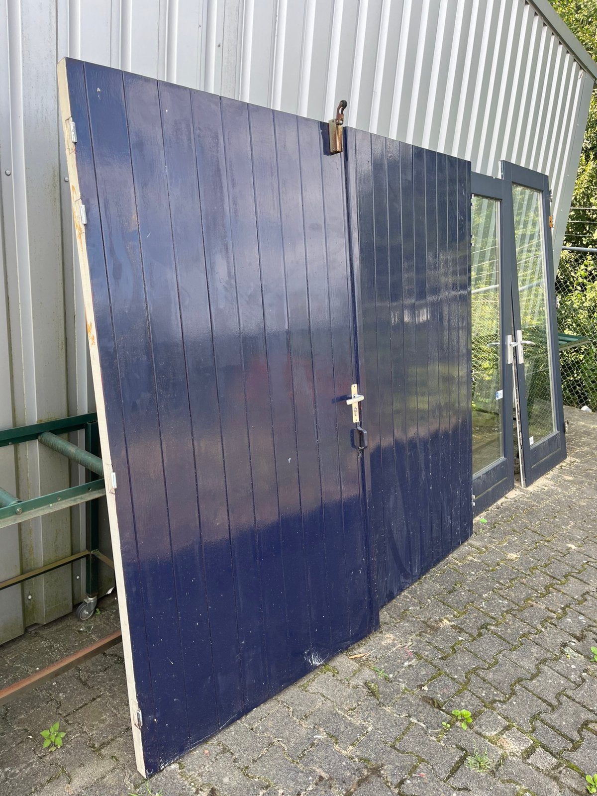 Houten garagedeuren, Doe-het-zelf en Verbouw, Deuren en Horren, Ophalen, Zo goed als nieuw