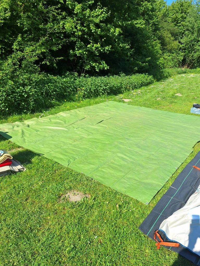 Grond zeil 465x375 cm, Caravans en Kamperen, Tentaccessoires, Ophalen, Gebruikt