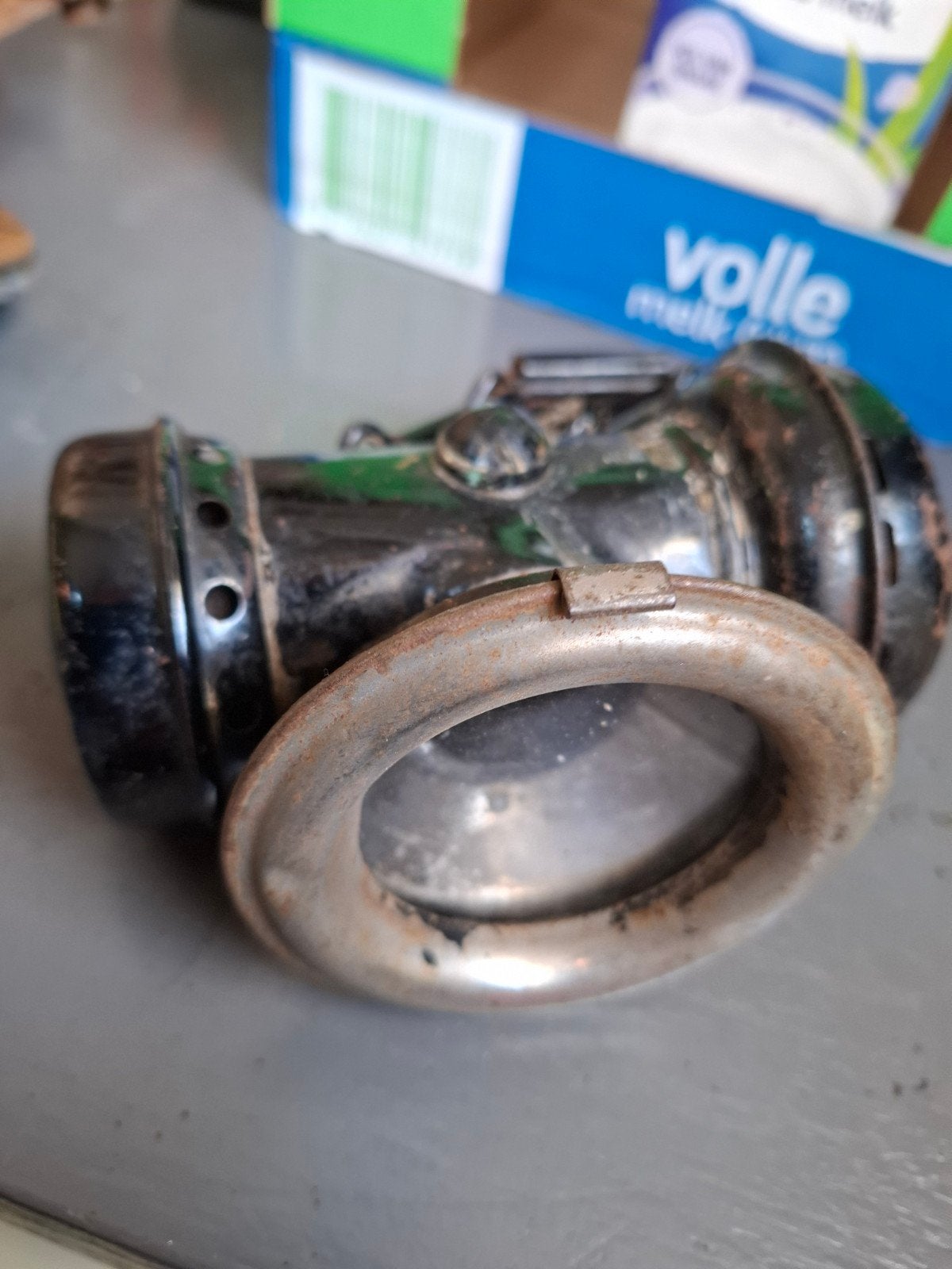 Antieke fietslamp - Vintage koplamp, Antiek en Kunst, Antiek | Lampen, Ophalen of Verzenden