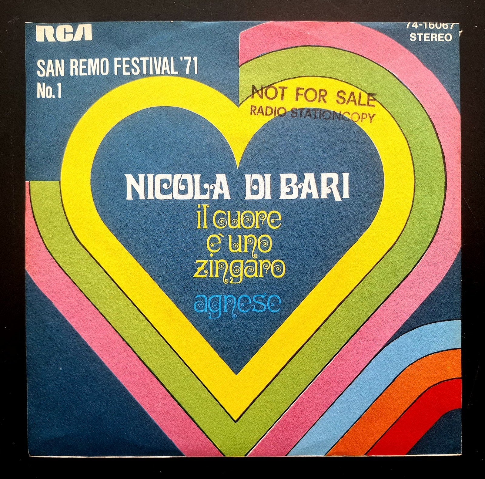 7"/SINGLE  NICOLA DI BARI - Il Cuore È Uno Zingaro, Ophalen of Verzenden, Gebruikt, Pop