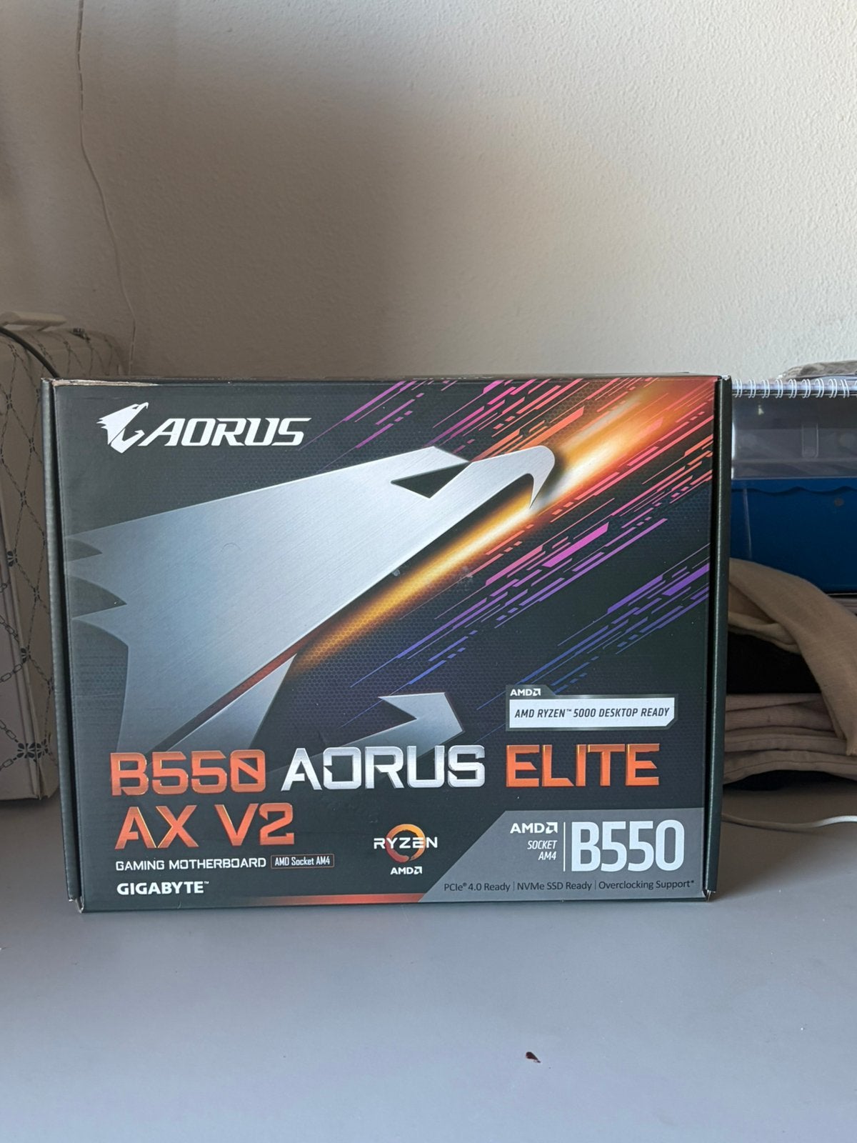 AORUS ELITE B550 ELITE AX V2, Ophalen of Verzenden, Zo goed als nieuw, AMD, DDR4