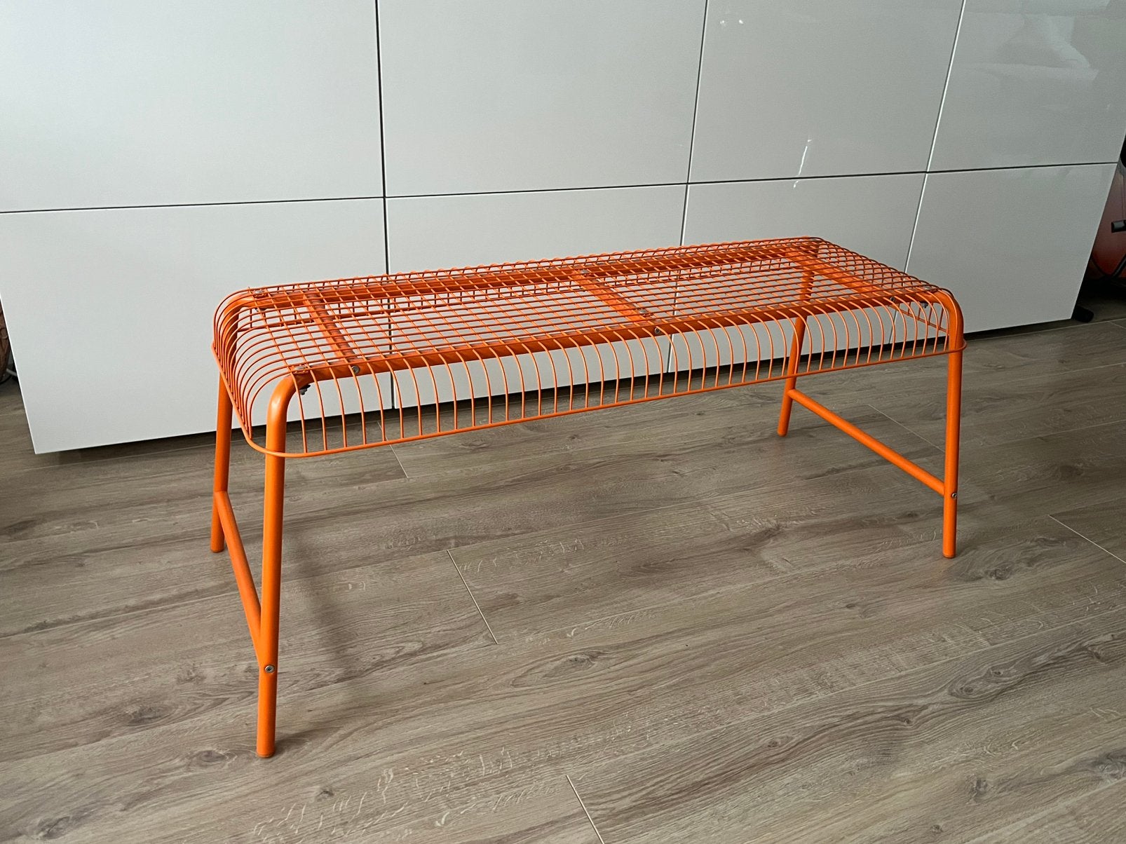 IKEA VÄSTERÖN Bankje – Oranje Vintage Design, Ophalen, Zo goed als nieuw, Staal