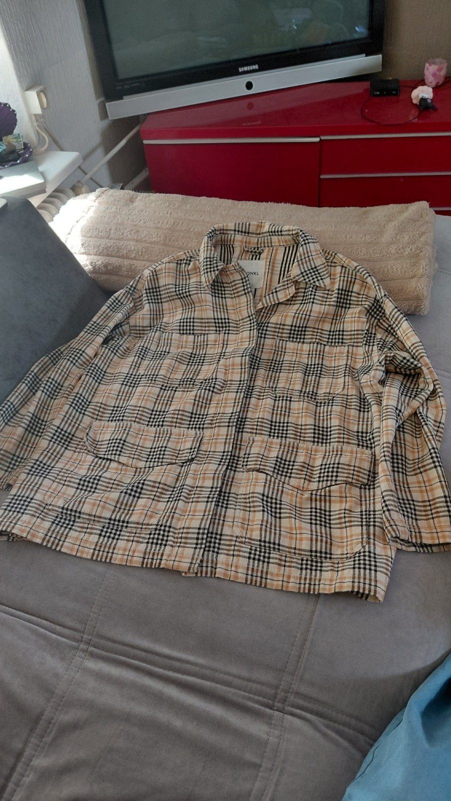 Monki zomerjas (XL/XXL), Kleding | Dames, Beige, Maat 46/48 (XL) of groter, Ophalen of Verzenden, Zo goed als nieuw