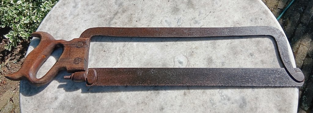 Vintage slagers bottenzaag PEUGEOT FRERES, Ophalen of Verzenden