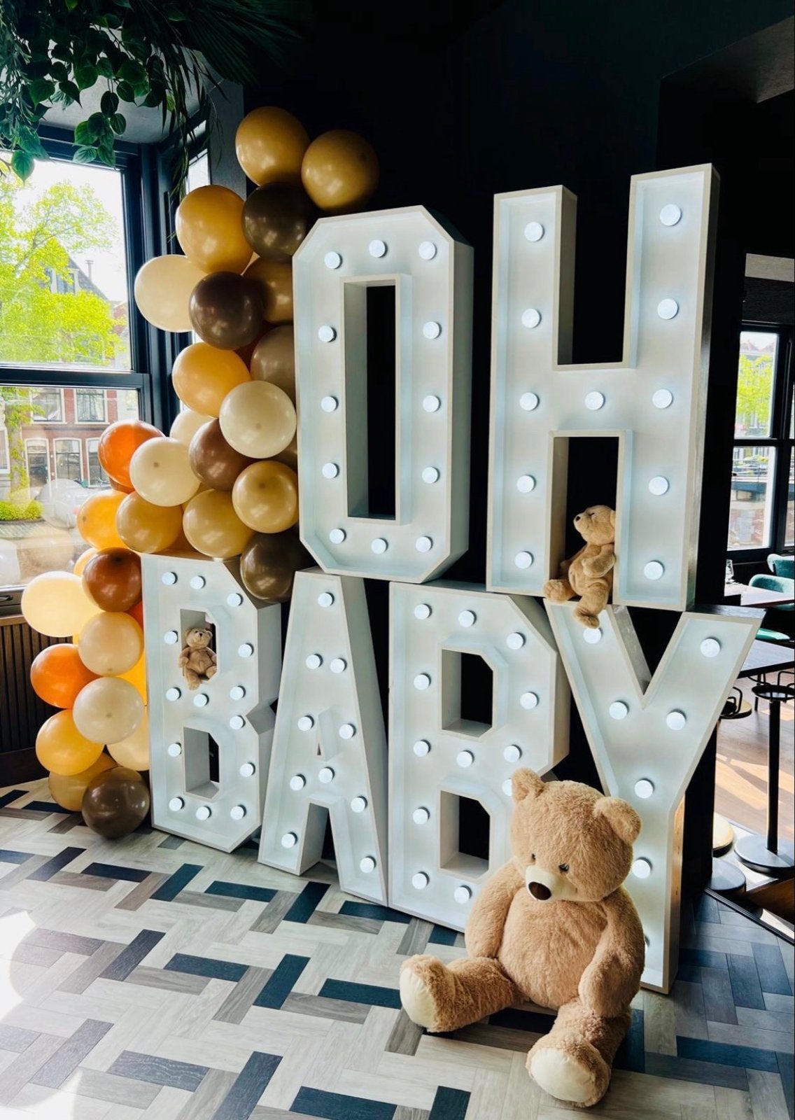 Verhuur: baby shower Lichtletters, Hobby en Vrije tijd, Ophalen, Gebruikt, Versiering, Geboorte of Huwelijk