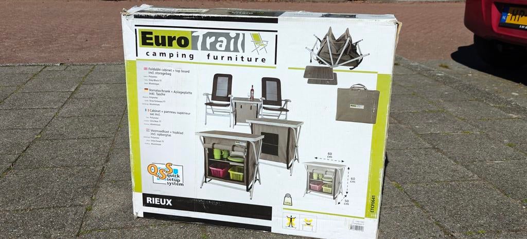 Eurotrail campingkastje/tafel - Nieuw in doos!, Ophalen, Campingkast