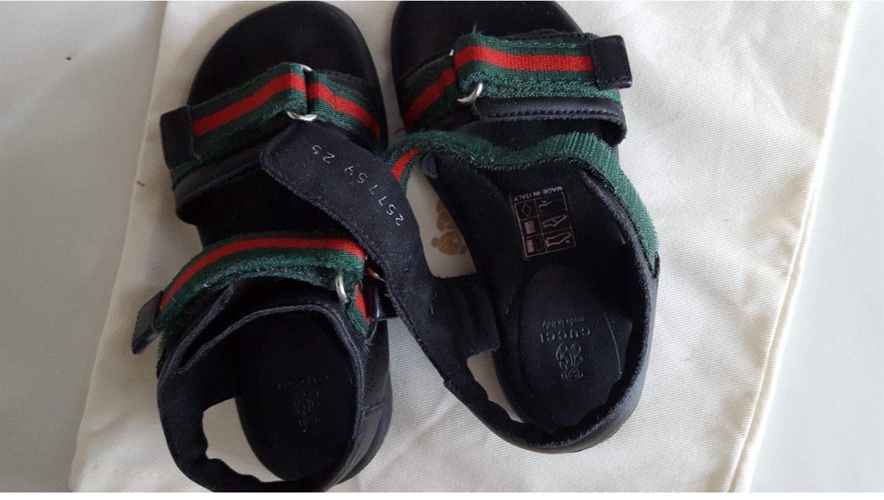 Gucci leren sandalen unisex, Kinderen en Baby's, Verzenden, Jongen of Meisje, Overige typen, Zo goed als nieuw