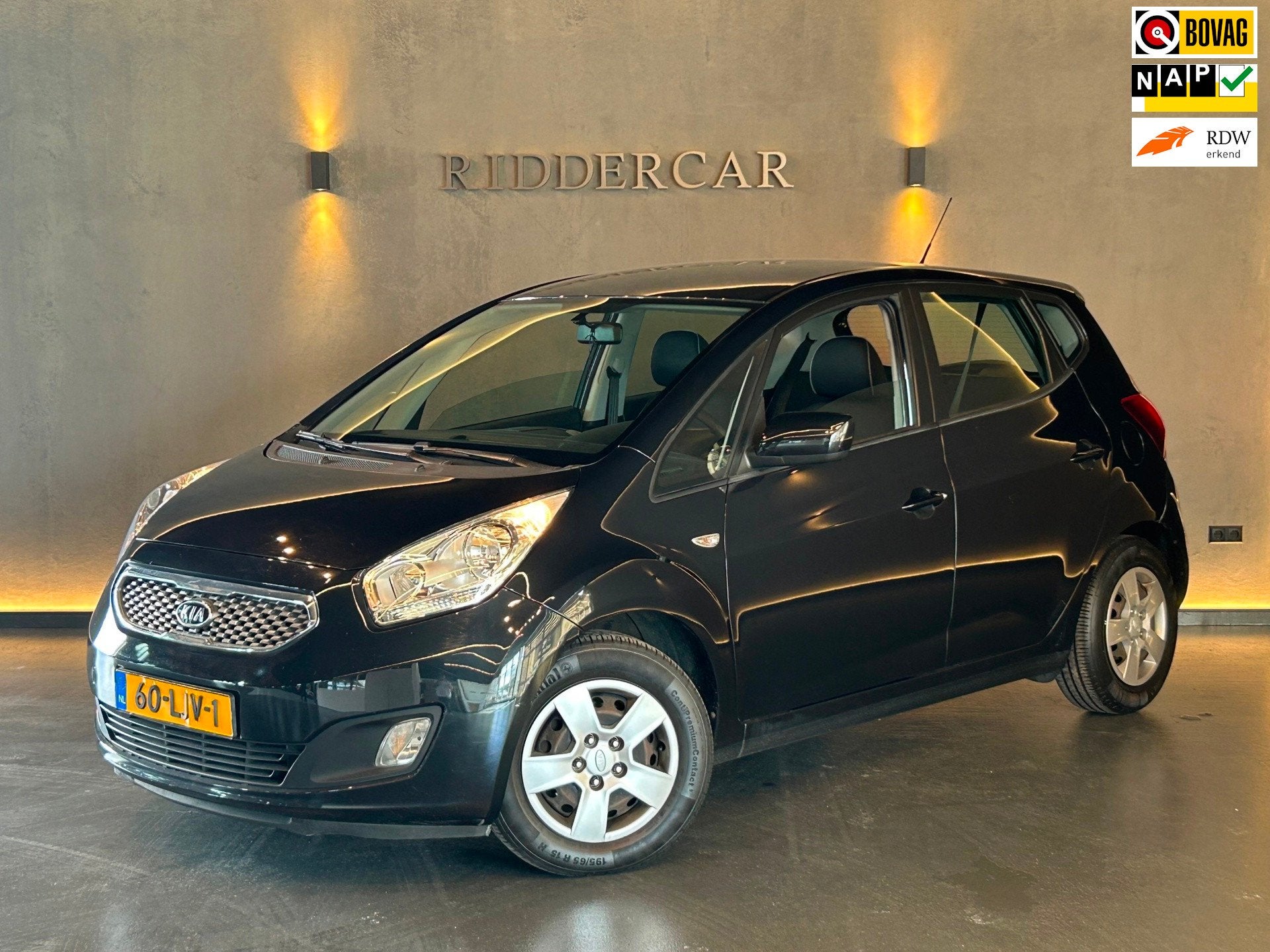 Kia Venga 1.6 CVVT X-tra|NAP|AIRCO|PARKSENS|AUTOTMAAT|1E EIG, Auto's, Euro 5, 1591 cc, 4 cilinders, Zwart