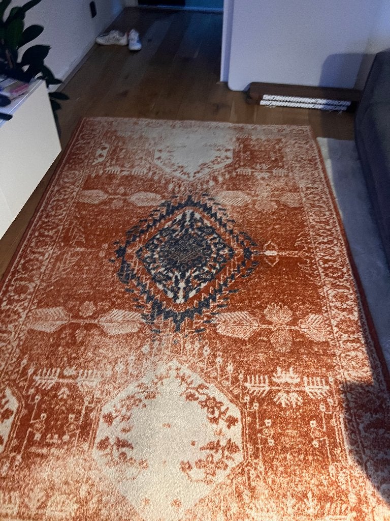West Elm rug, Ophalen, Gebruikt, 50 tot 100 cm, Rood