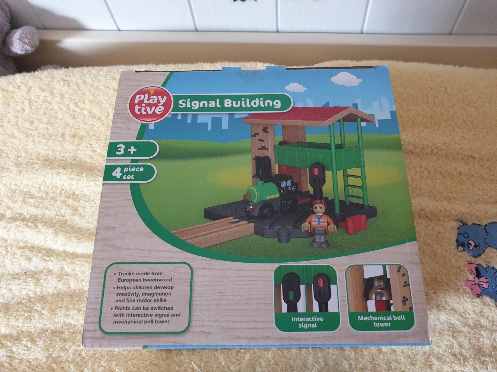 Playtive Signal Building 4-delige set - Houten Treinbaan, Ophalen of Verzenden, Nieuw