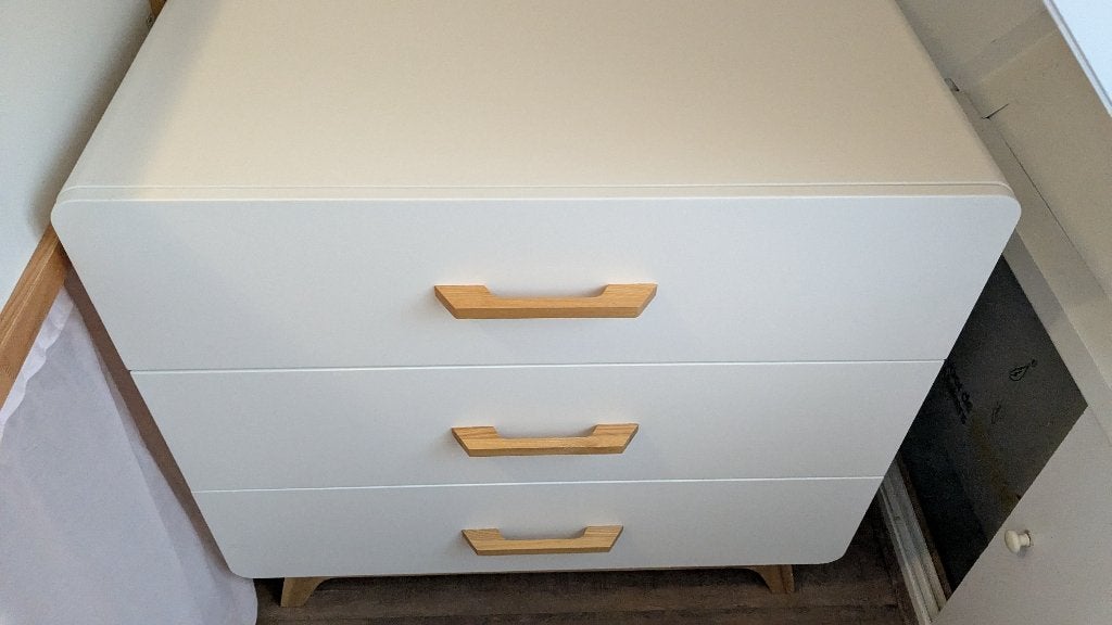 Set babykamer: ledikant, commode, kledingkast, Ophalen, Zo goed als nieuw, Jongetje of Meisje
