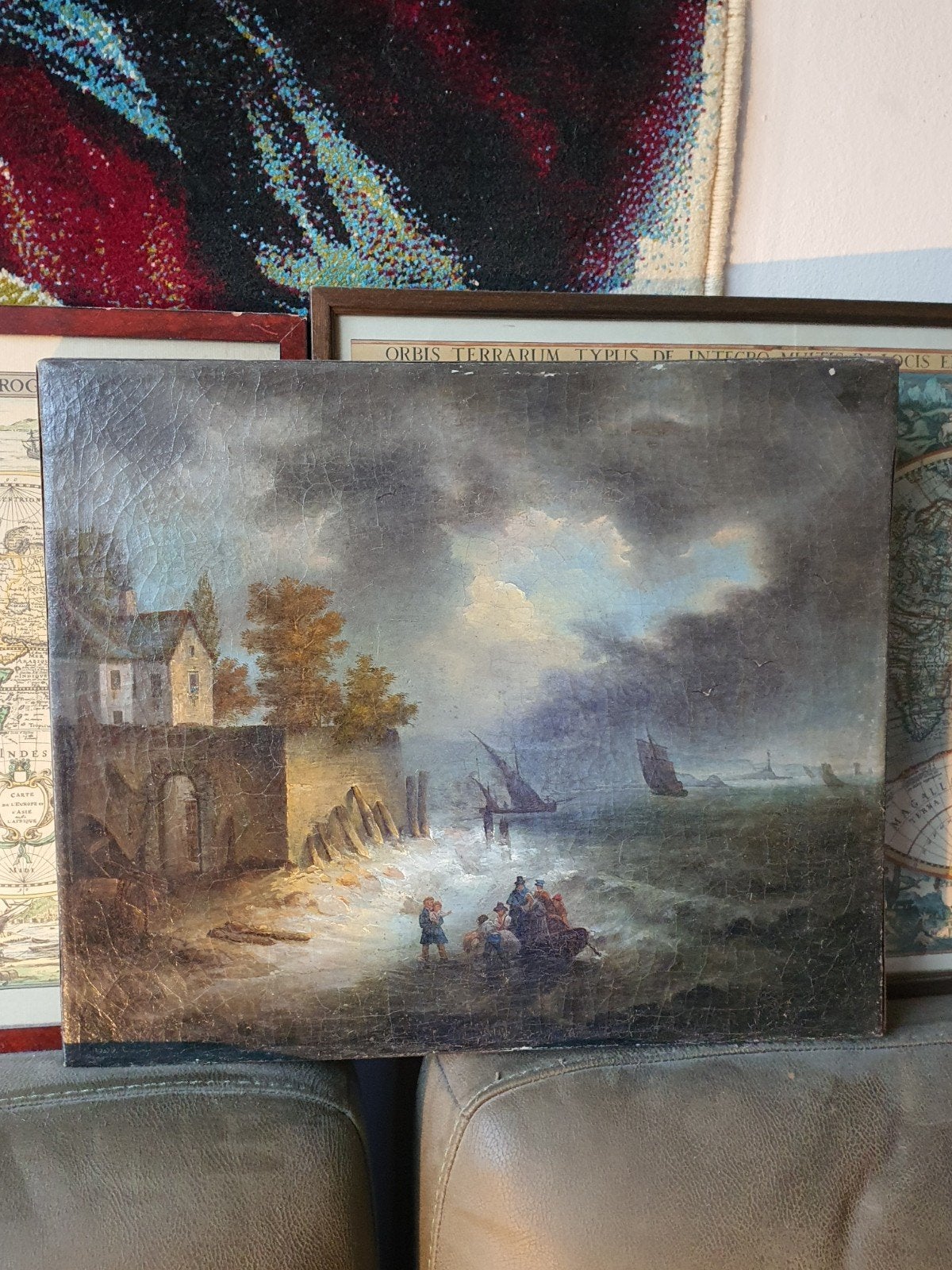 Antiek Olieverf Schilderij, Ophalen of Verzenden