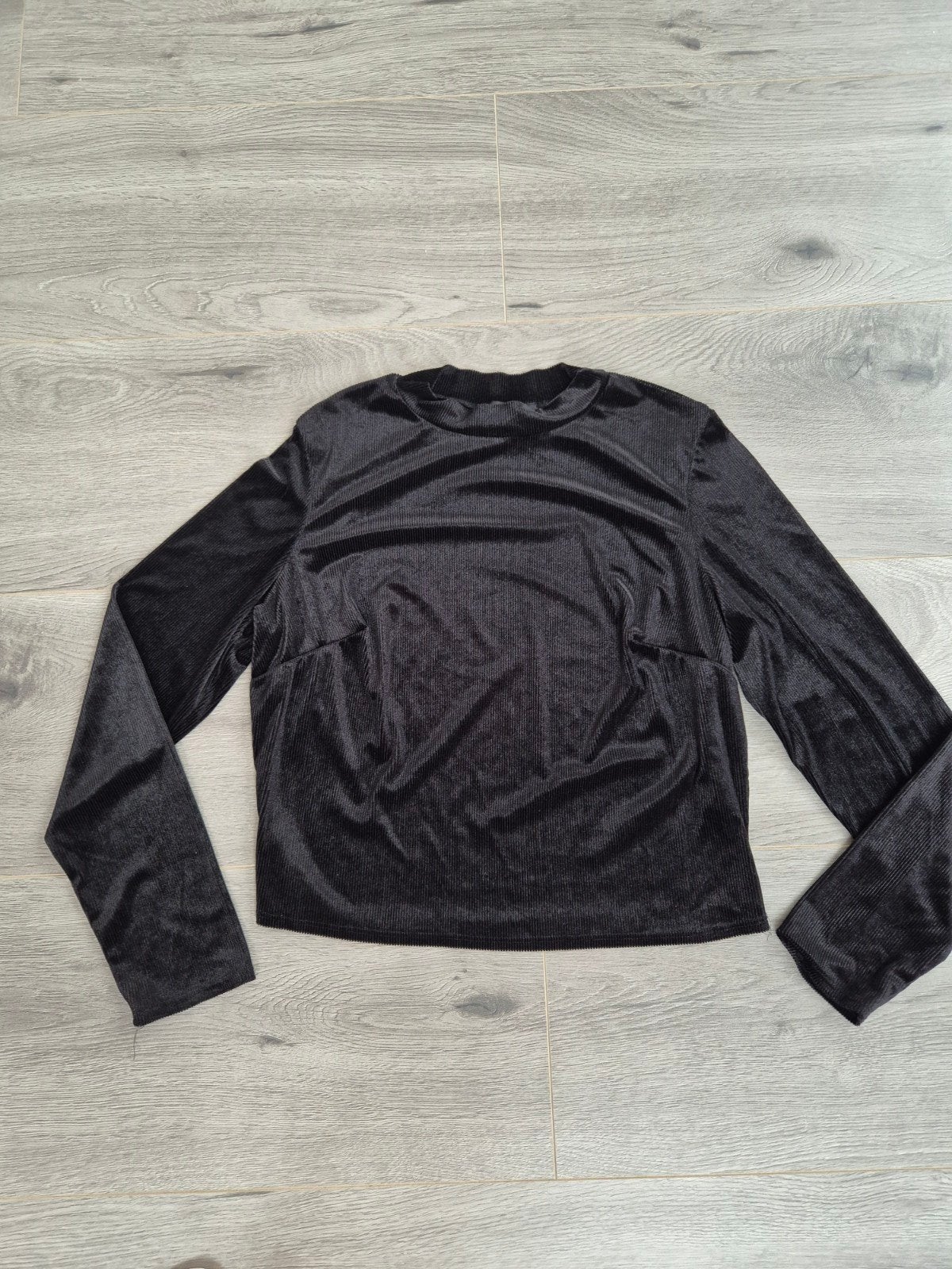 Zwarte Velours Rib Top – Atmosphere (Maat 46 / XXL), Atmosphere, Zwart, Maat 46/48 (XL) of groter, Ophalen of Verzenden