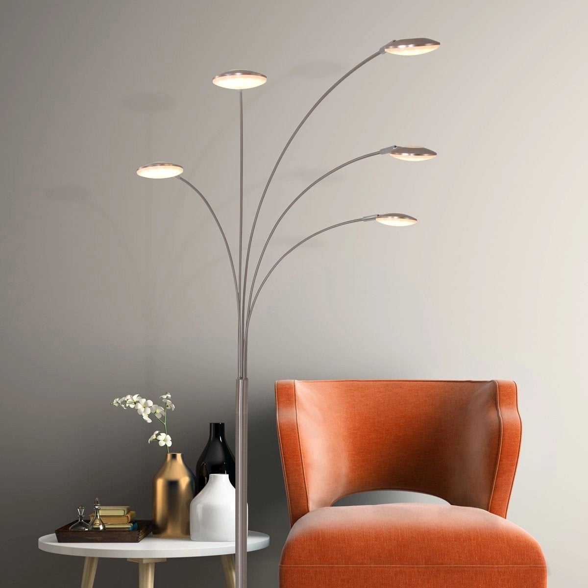 Mexlite/ Steinhauer LED booglamp,1.90 m hoog, Ophalen, Zo goed als nieuw, Metaal, Modern