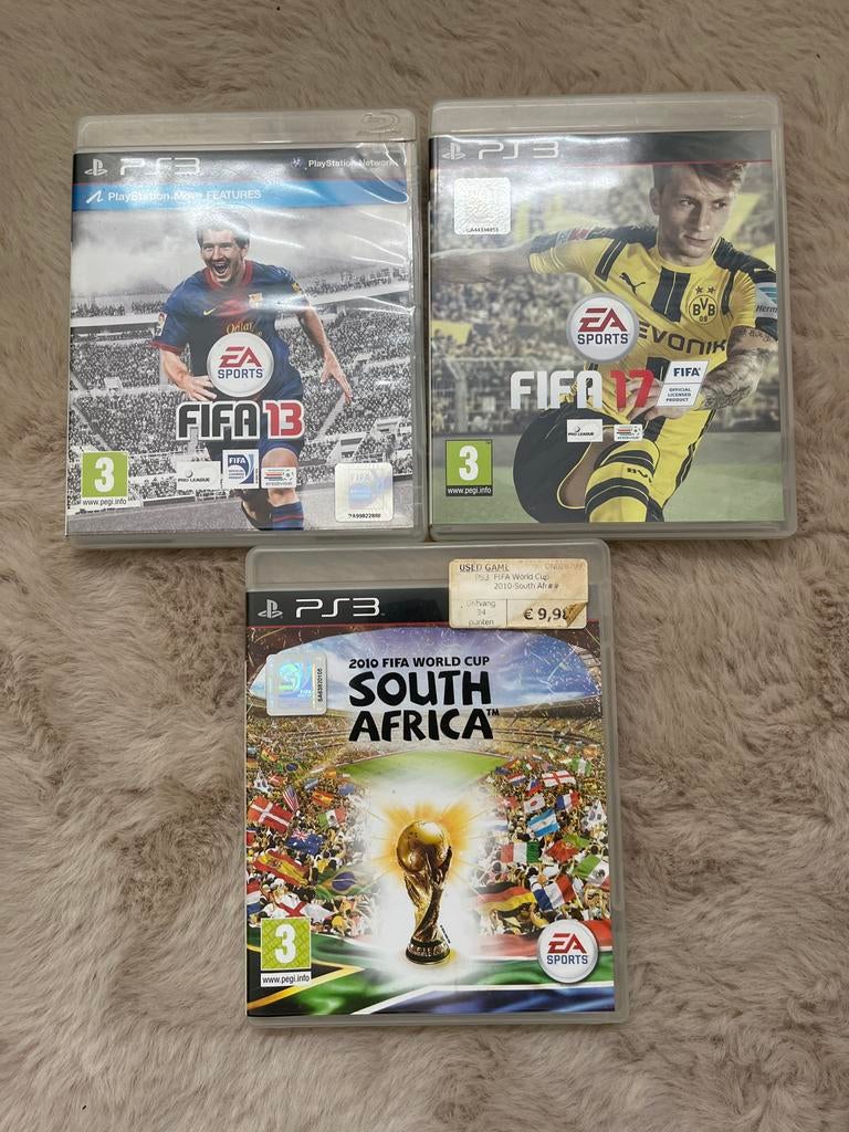 FIFA PS3 Games: FIFA 13, FIFA 17, FIFA World Cup 2010, Eén computer, Ophalen of Verzenden, Zo goed als nieuw, Sport