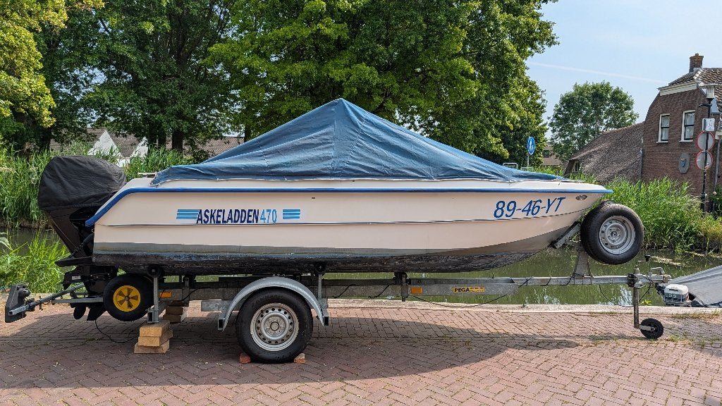 Askeladden 470 + Mercury 40 pk + trailer, Watersport en Boten, Overige merken, Gebruikt, Buitenboordmotor, Polyester