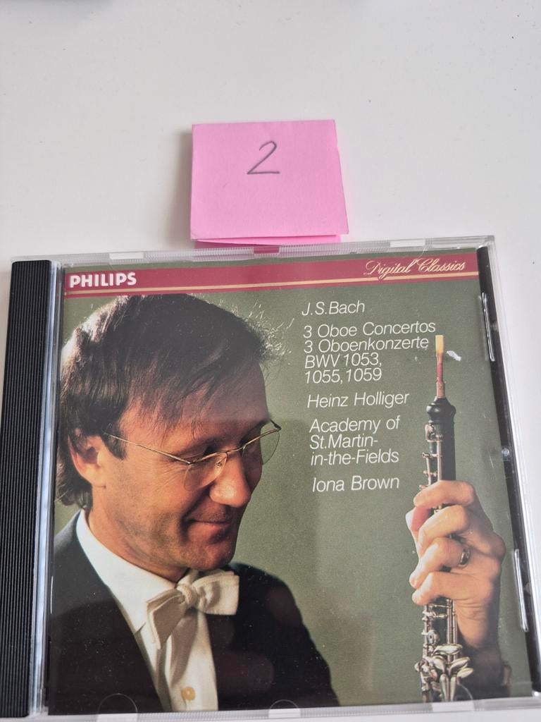 J.S. Bach - 3 Oboe Concertos - Heinz Holliger CD, Cd's en Dvd's, Ophalen of Verzenden, Barok, Zo goed als nieuw, Orkest of Ballet