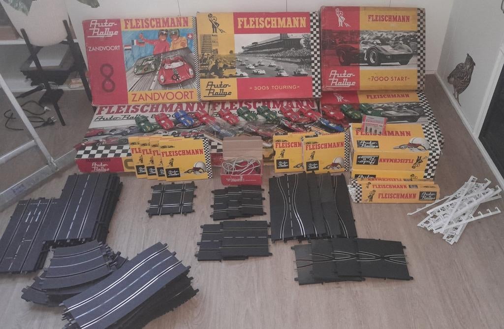 Fleischmann racebaan 4 zeldzame auto's, Racebaan, Fleischmann, Zelf te bouwen, Ophalen of Verzenden