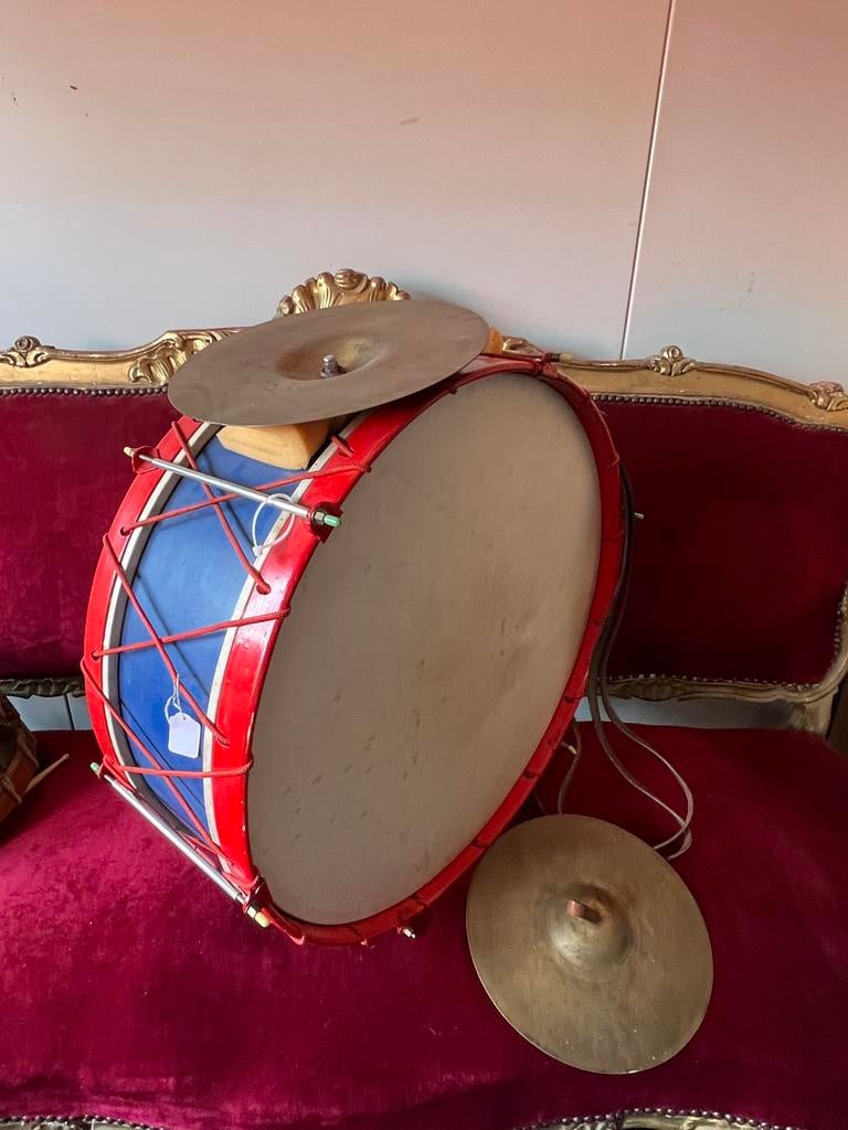 Vintage theater circus trommels groot kermis 2 stuks, Ophalen, Gebruikt, Overige merken