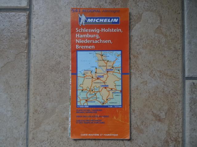 michelin wegenkaart 541 Noord Duitsland, Hamburg, Bremen, Ophalen of Verzenden, Duitsland, 1800 tot 2000, Landkaart