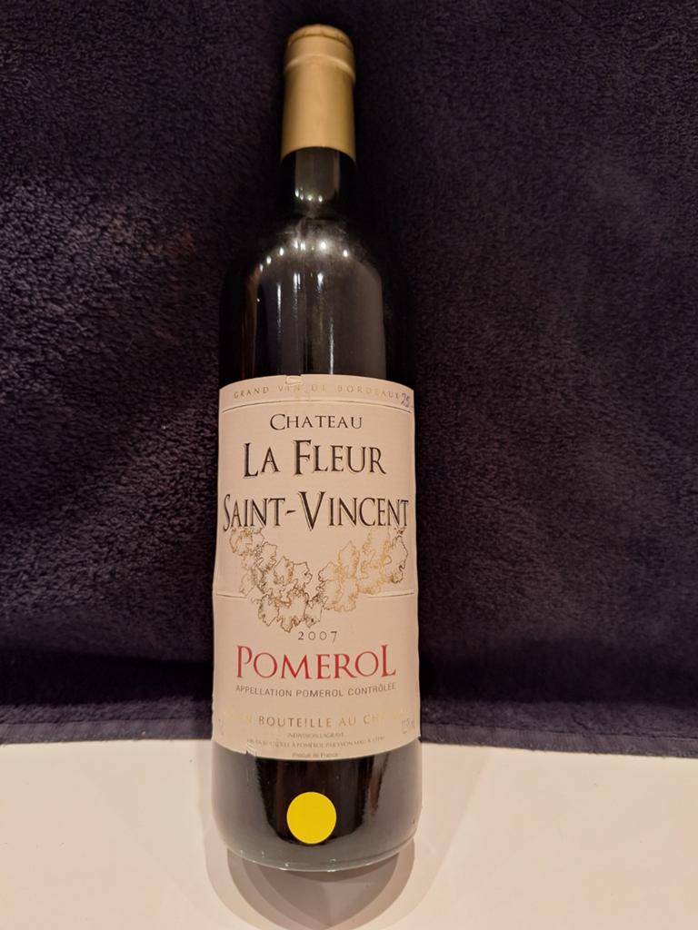 Château La Fleur Saint-Vincent Pomerol 2007, Verzamelen, Wijnen, Zo goed als nieuw, Rode wijn, Frankrijk, Vol, Ophalen of Verzenden