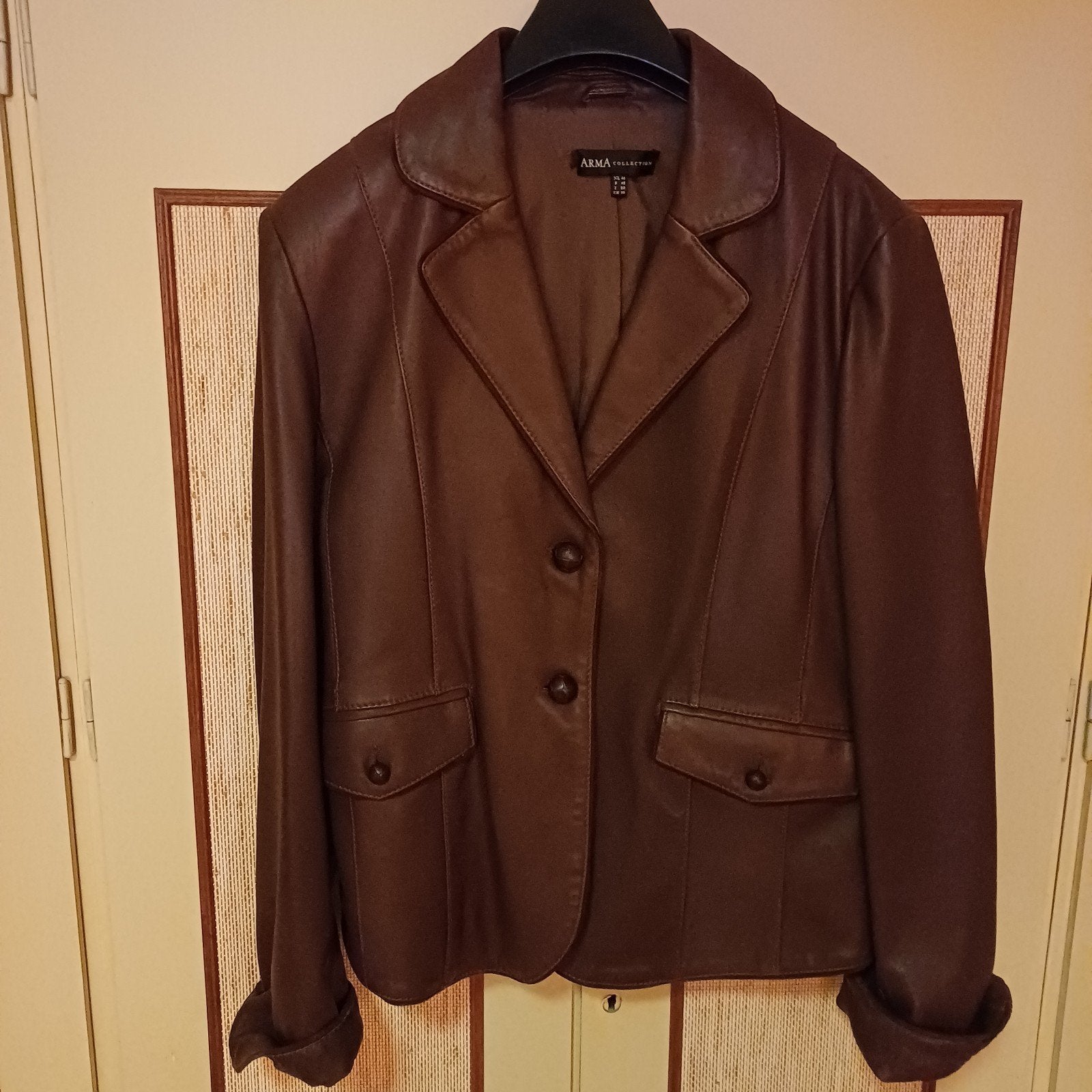 ARMA Leren Jasje - Bruin, Zo goed als nieuw, Bruin, Maat 46/48 (XL) of groter, Ophalen of Verzenden, Zo goed als nieuw