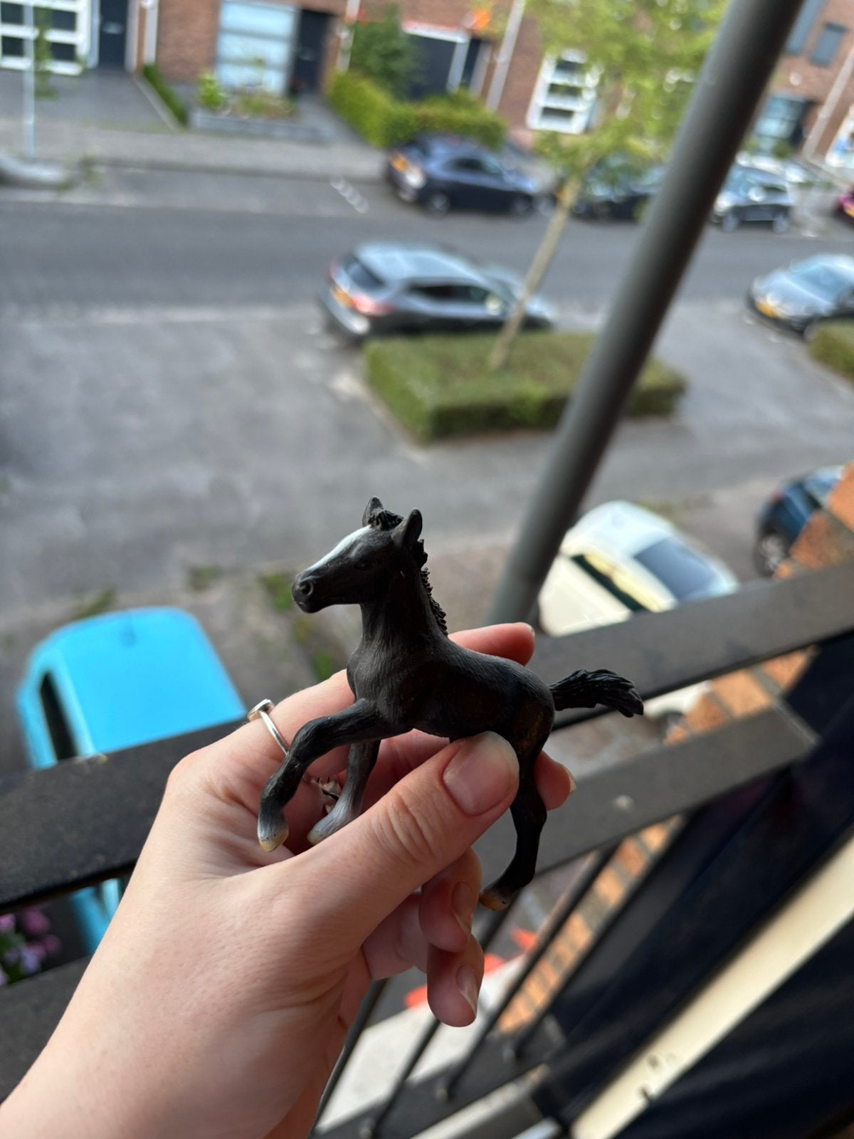 Schleich Zwart Veulen, Ophalen of Verzenden, Zo goed als nieuw
