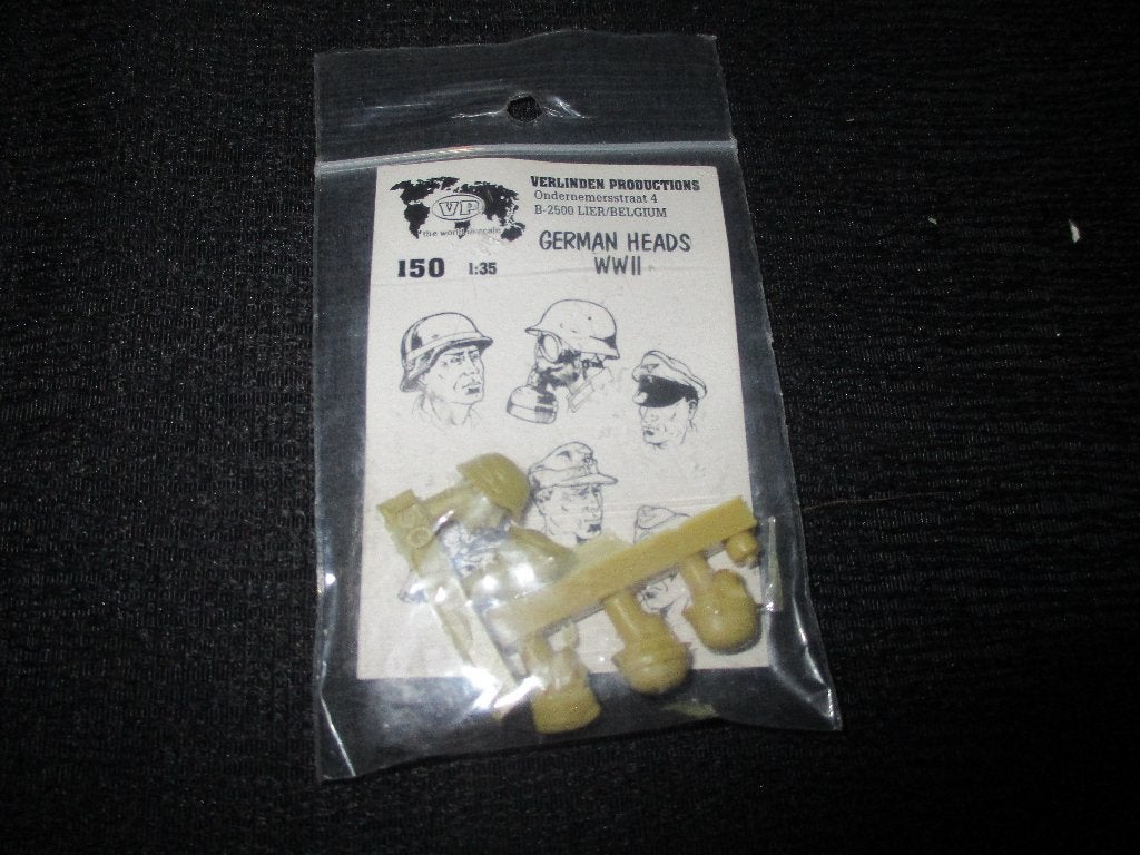 H-801,VERLINDEN 1-35,NO,150,GERMAN HEADS,WW2, Ophalen of Verzenden, Nieuw, 1:35 tot 1:50