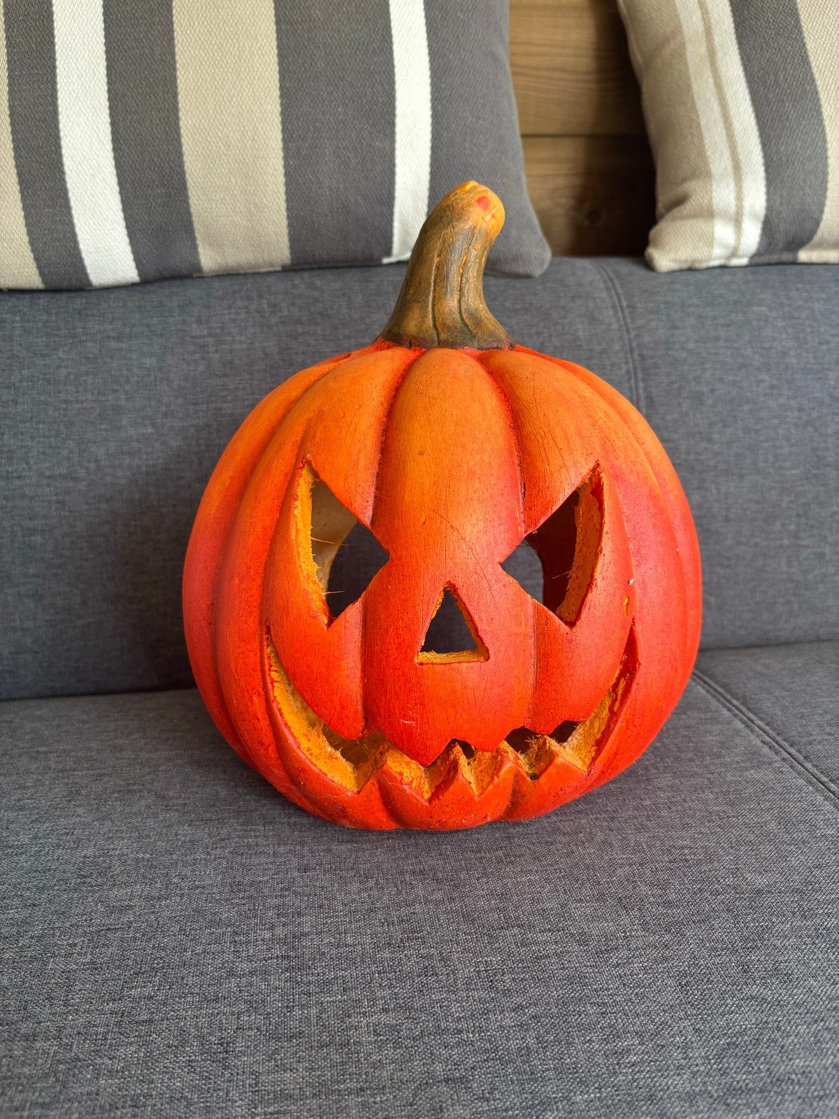 Halloween pompoen oranje - 31cm, Ophalen of Verzenden, Zo goed als nieuw, Versiering, Halloween of Griezel