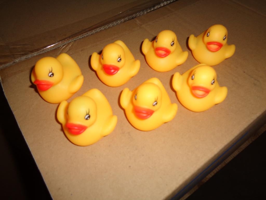 PARTIJ RUBBER EENDJES GEEL 4X5CM, Verzenden, Nieuw, ., /