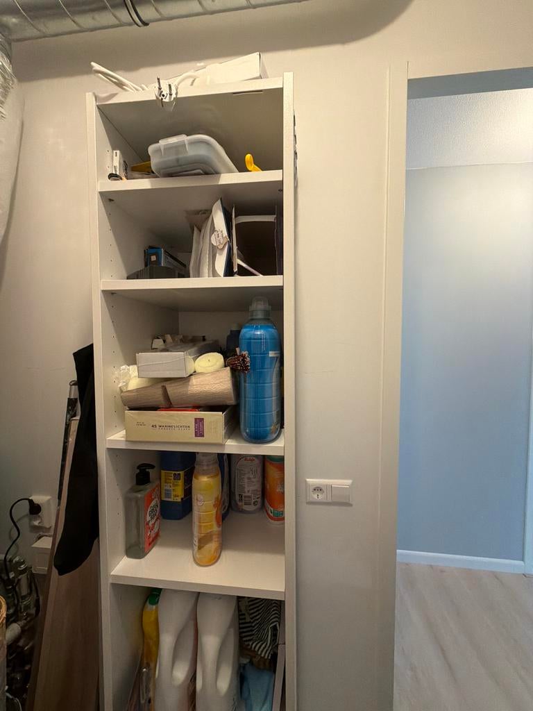 IKEA Billy Boekenkast Wit - Smal en Hoog, Ophalen, Met plank(en), Minder dan 50 cm, Gebruikt