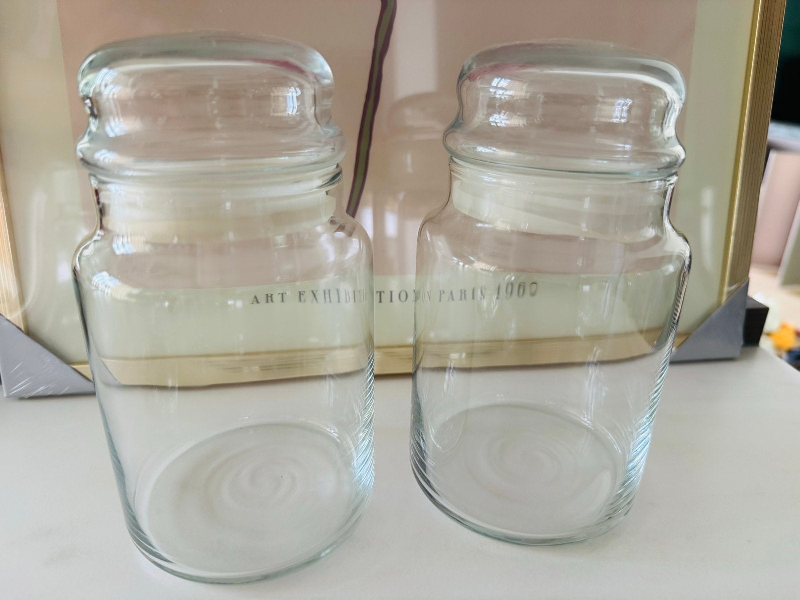Gratis: 3 Glazen Voorraadpotten 2: 10x19, 1:11x15 cm, Voorraadpot, Ophalen, Gebruikt, Glas