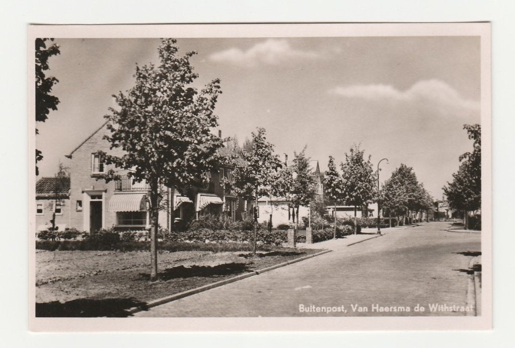 Buitenpost - Van Haersma de Withstraat, Ophalen of Verzenden, 1940 tot 1960, Ongelopen, Friesland