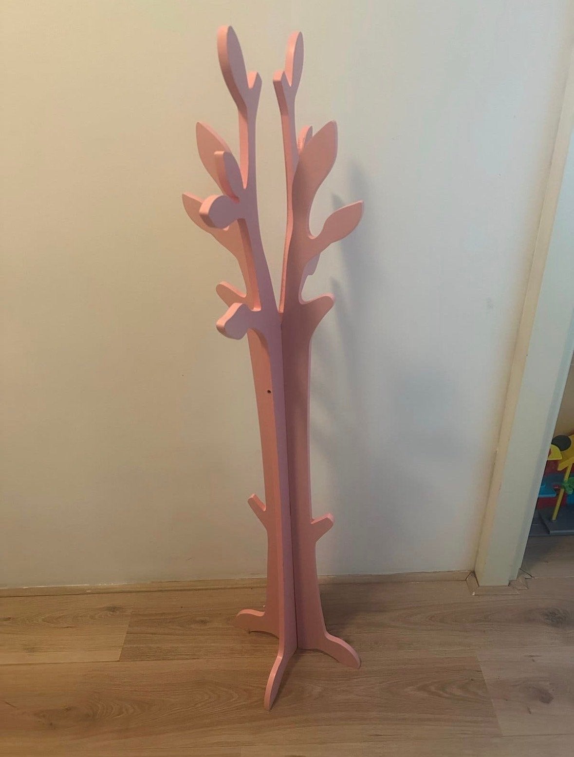 Roze houten boom kapstok voor kinderkamer, Ophalen, Gebruikt, 100 tot 150 cm, Kinderkapstok