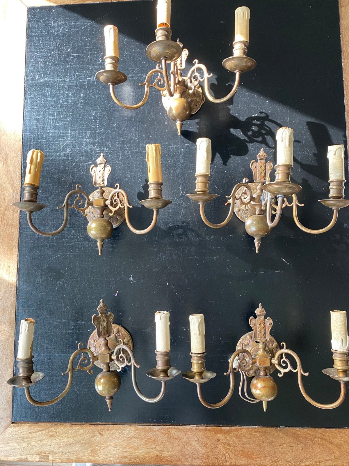 Set koperen lampen, Antiek en Kunst, Ophalen